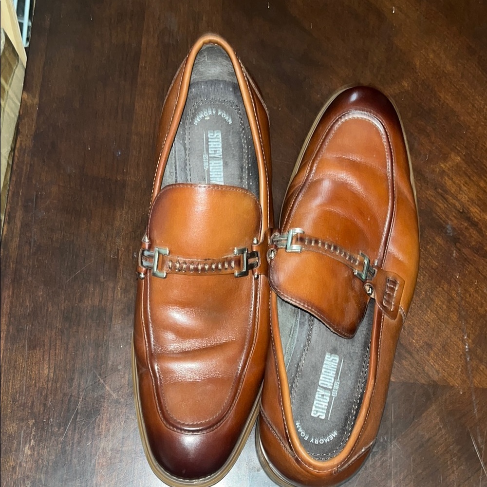 Stacy Adams Men's Cognac Leather Slip-Ons